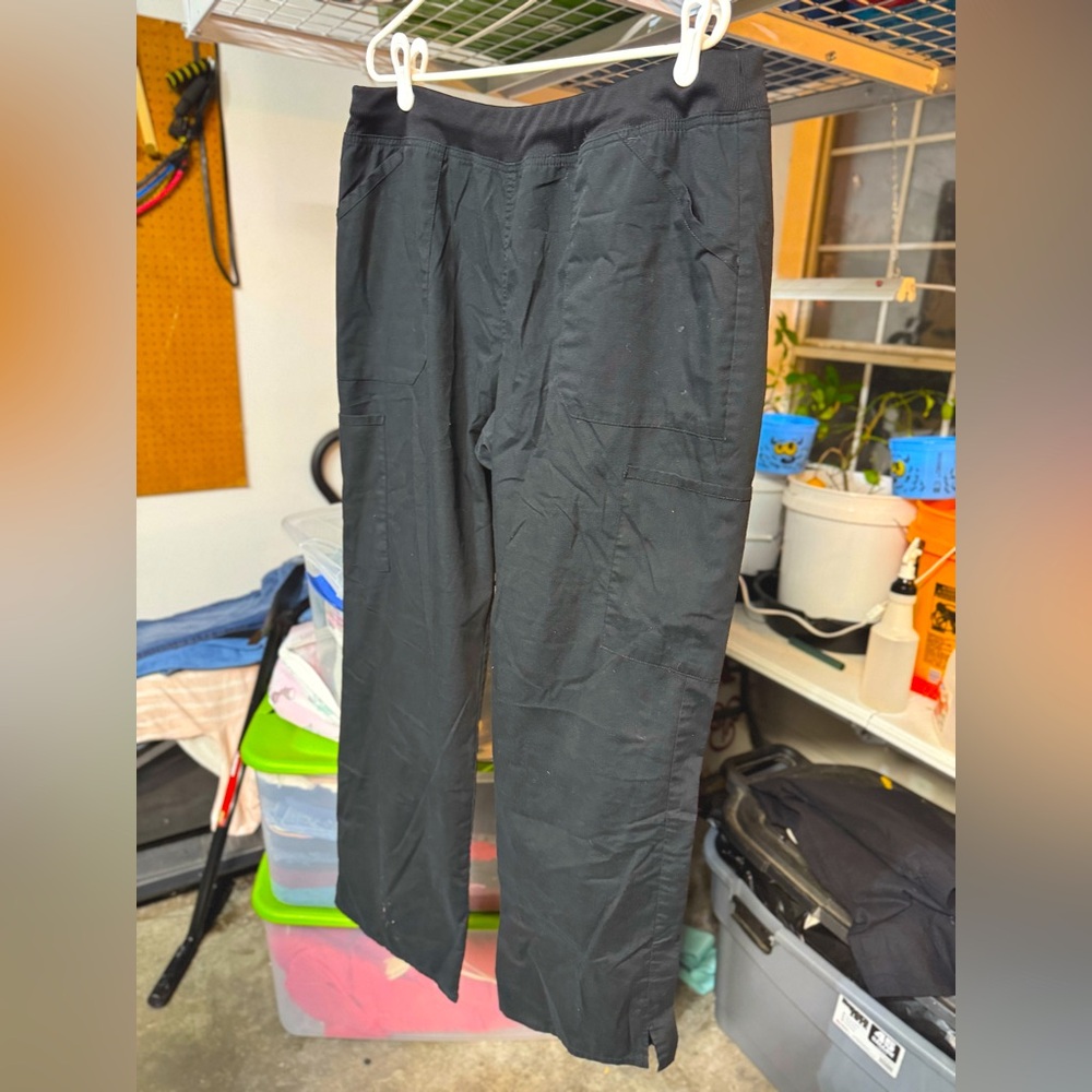Cherokee Infinity women's straight leg black scrub pants, size XL Tall